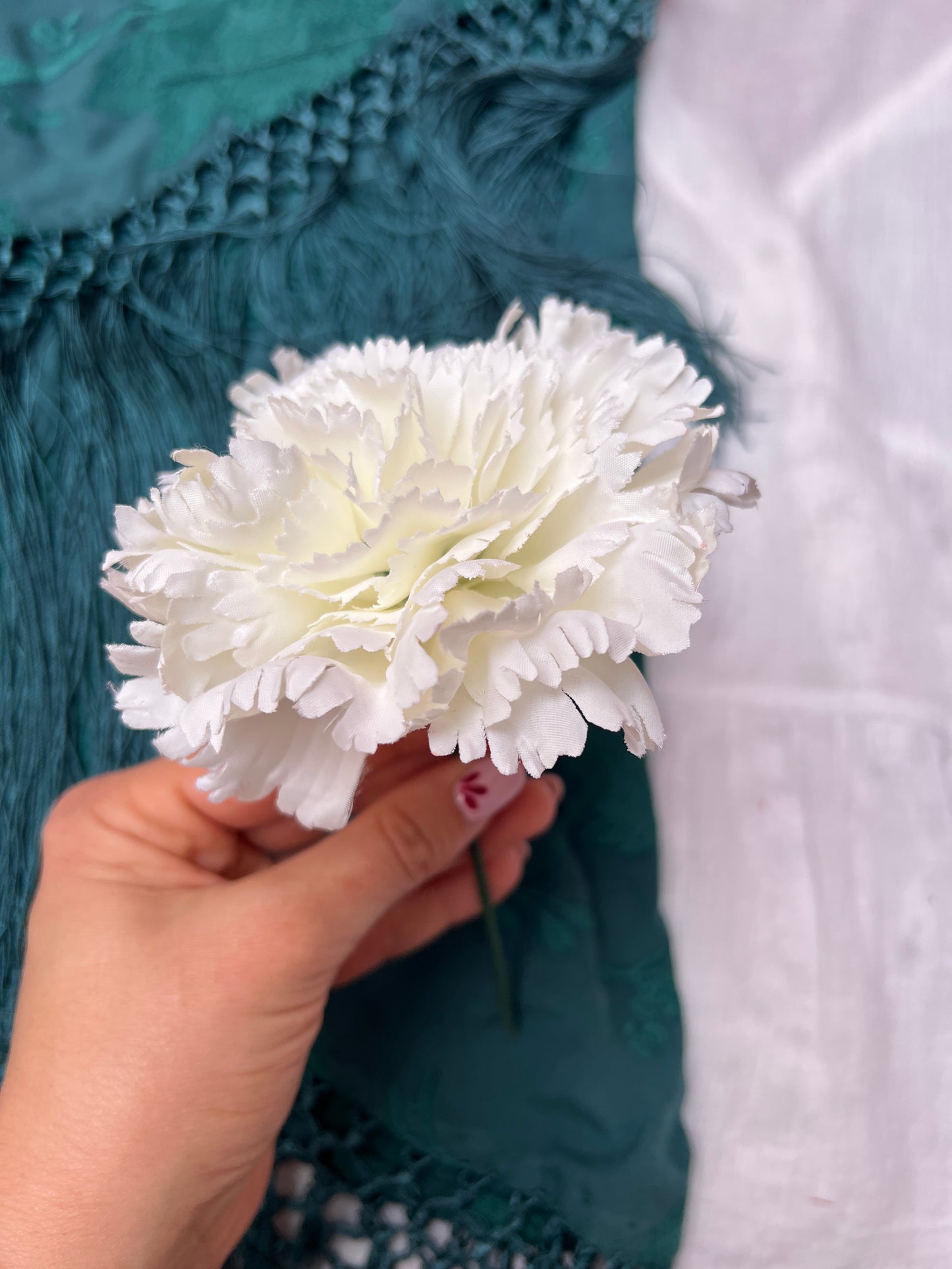 FLOR CLAVEL BLANCO MEDIANO