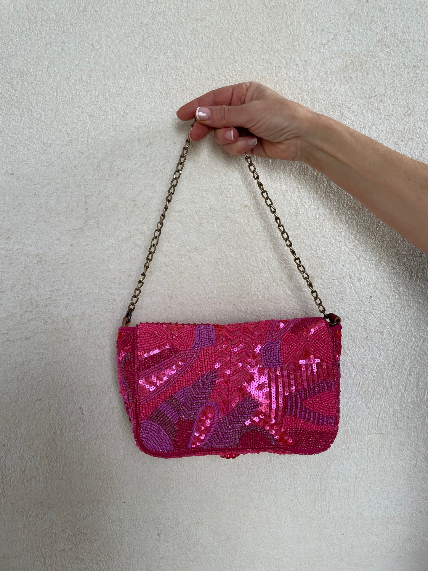 BOLSO DE FIESTA CON ABALORIOS