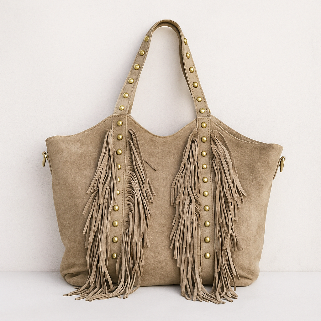 BOLSO SHOPPER EFECTO PIEL BEIGE