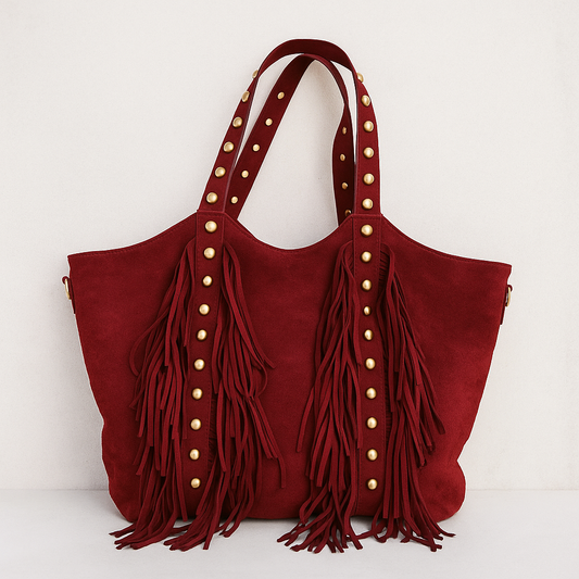 BOLSO SHOPPER EFECTO PIEL BURDEOS
