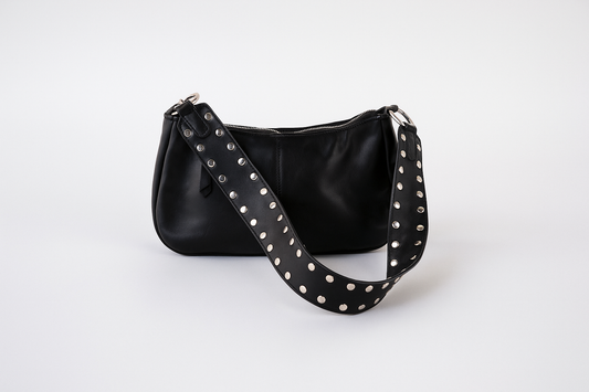 BOLSO DE HOMBRO ASA DETALLES TACHUELAS PIEL