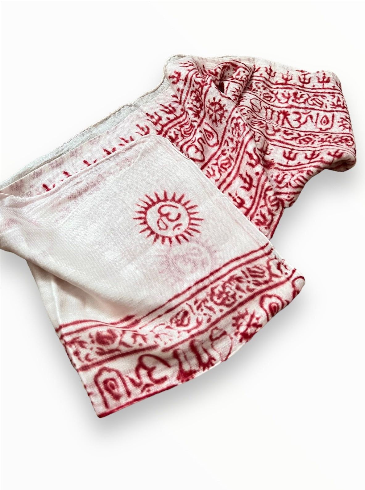 PAREO RAMNA BLANCO MOTIVOS ROJOS
