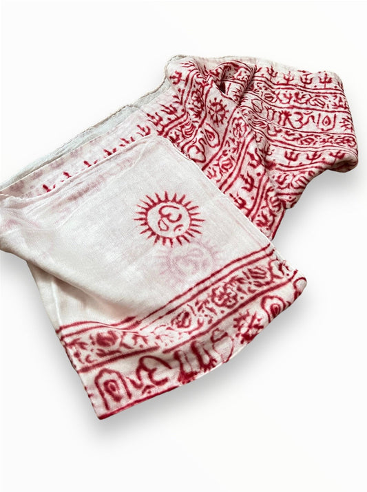 PAREO RAMNA BLANCO MOTIVOS ROJOS