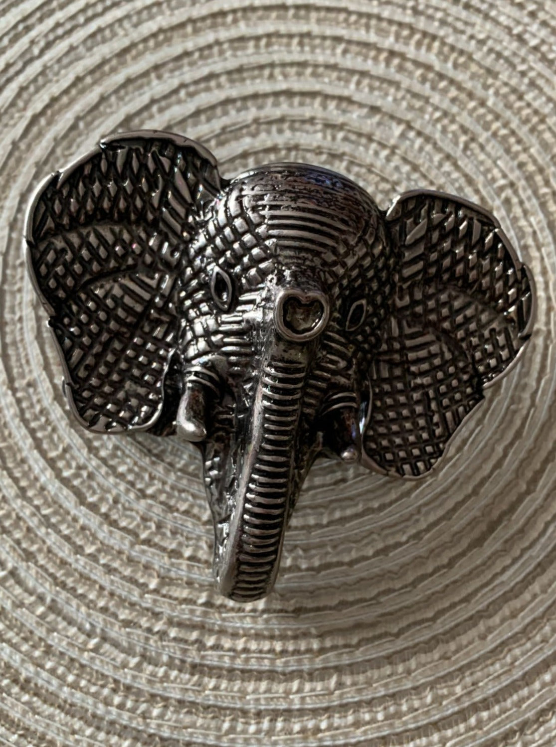 HEBILLA ELEFANTE PLATA