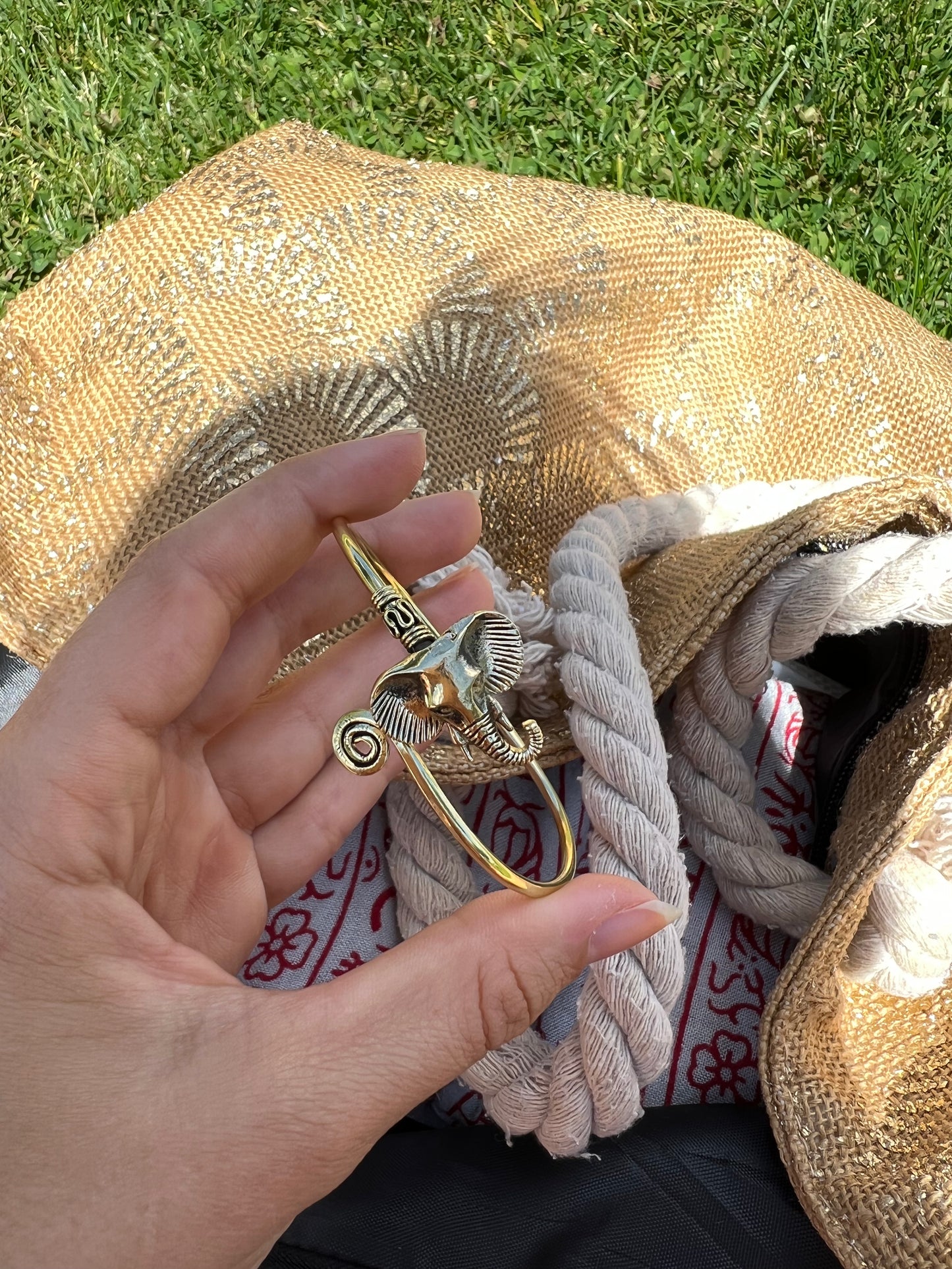 BRAZALETE AJUSTABLE ELEFANTE DE LA SUERTE