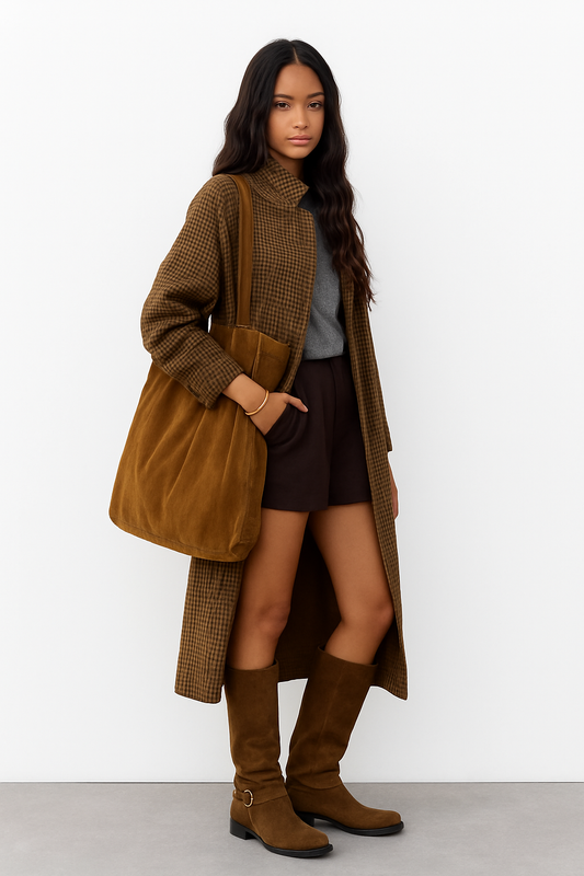 BOLSO SHOPPER LONETA MARRÓN