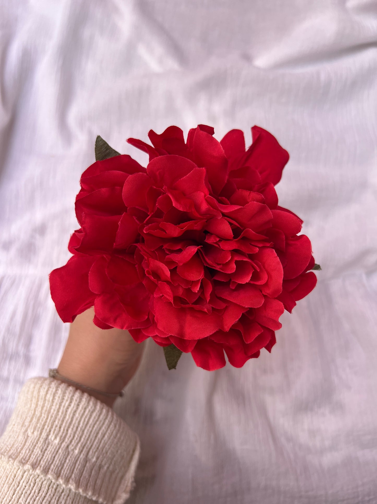 FLOR PEONÍA MEDIANA ROJA