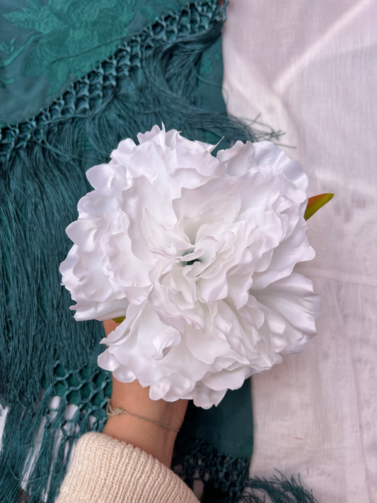 FLOR PEONÍA GRANDE BLANCA