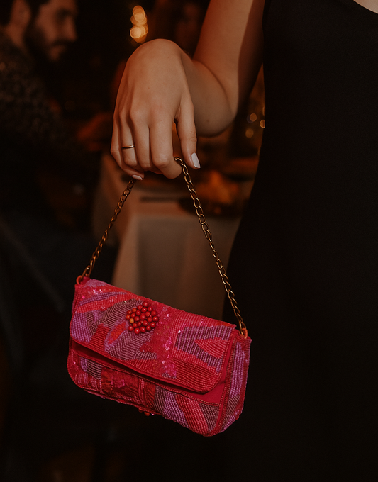 BOLSO DE FIESTA CON ABALORIOS